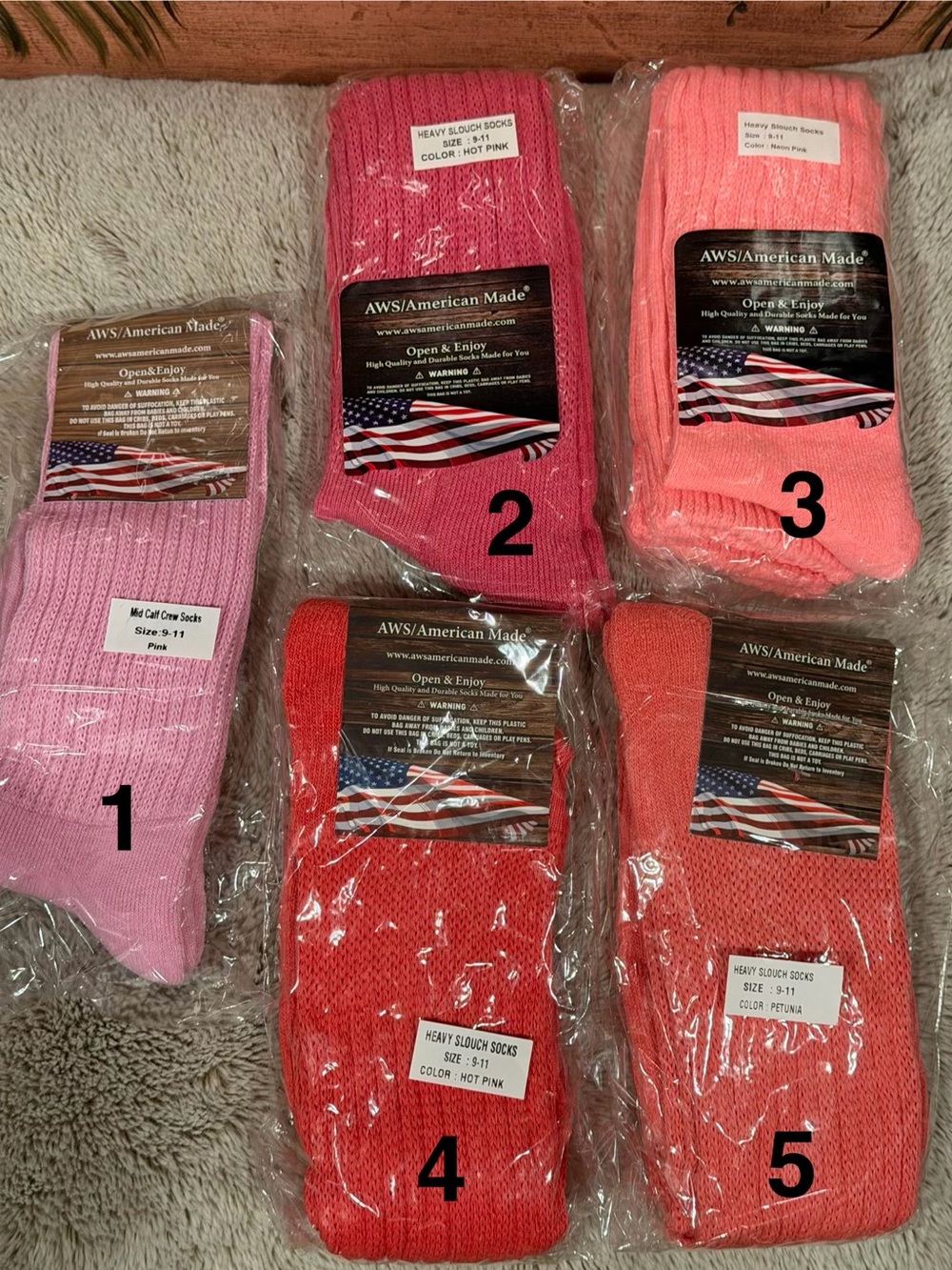AWS American Made Heavy Slouch Socks - Choose your color!